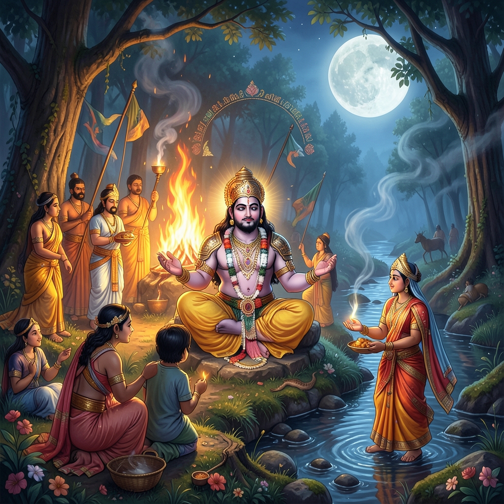 Dattatreya — Rig Veda: Agni the Priest | Hindu sacred image